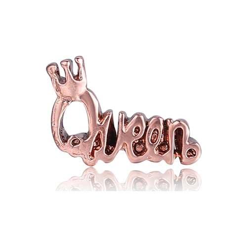 10pcs Rose Gold Queen Custom Floating Charms for Glass Locket Watch Necklace Bracelet