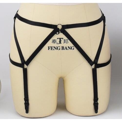 Pastel Goth Pole Dance Bondage Harness Garter Belt Fetish Wear Stocking Belt Rave Wedding Bridal Leg Garter