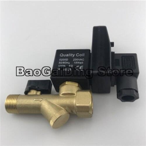 Timing Drain Solenoid Valve 0200D Air Tank Automatic Drain Valve for Air Compressor G1 /2" Solenoid Switch AC230V