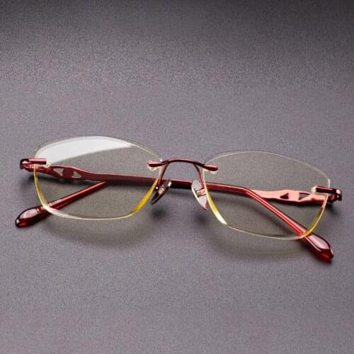 Luxury Rimless Glass Sunglasses Woman Natural Crystal Stone Sun Glasses Female Vintage UV400 High Quality Anti Scratch