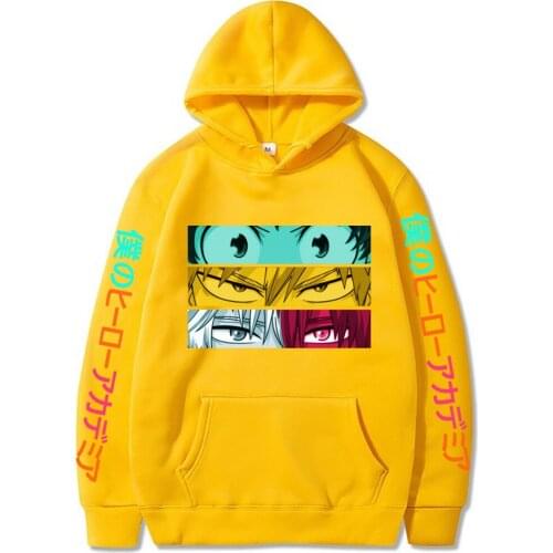 Sweat Harajuku Winter My Hero Academia Graphic Anime Hoodie Clothes Women Gothic Crewneck Sweatshirt