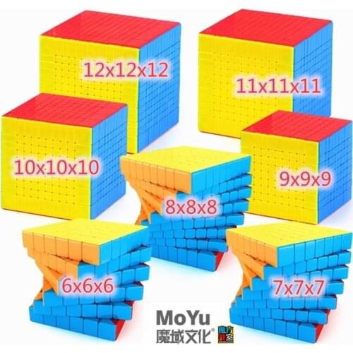 MoYu Magic Cube 6x6 7x7 8x8 9x9 10x10 11x11 12x12x12 Puzzle Toys Cubo Magico Professional Puzzle Toys Speed Cube Fun Game Cube