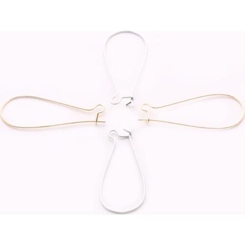High Quality 16x38mm 100Pcs/lot Alloy Earring hooks Kidney Earring Wire for DIY earrings jewelry findings accessories