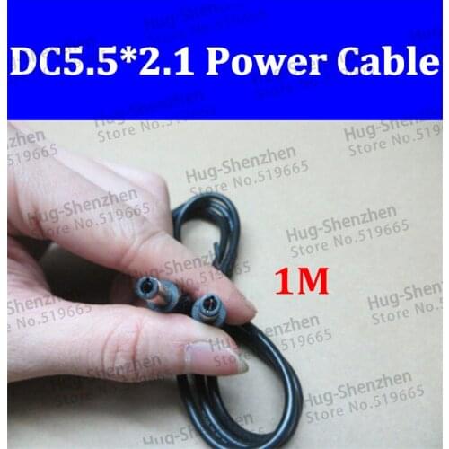 High quality 12V monitoring DC power cable DC5.5*2.1 male connector with 1M cable 20pcs/lot