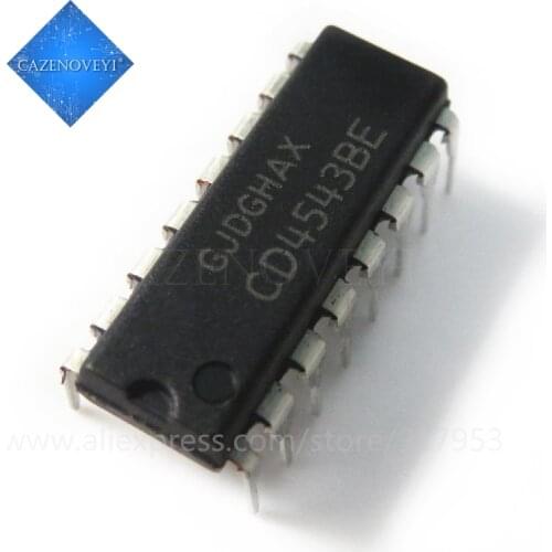 10pcs/lot CD4543BE DIP16 CD4543 DIP 4543BE DIP-16 new and original IC In Stock