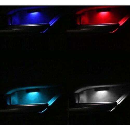 4pcs Car Ambient LED Light Auto Inner Door Bowl handle Armrest Light Door Interior Decorative Atmosphere Lamp For Toyota Camry