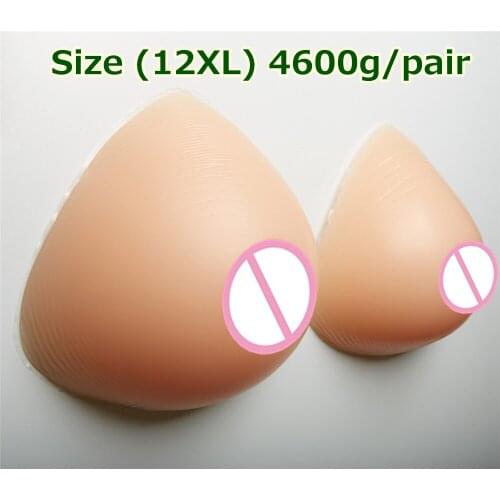 4600g/pair Adhesive False Breasts Silicone Artificial Breast Boobs Breast Enhancers Silicone For Mastectomy Crossdresser