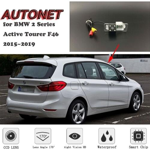 AUTONET HD Night Vision Backup Rear View camera For BMW 2 Series Active Tourer F46 2015~2019 CCD/license plate Camera or Bracket