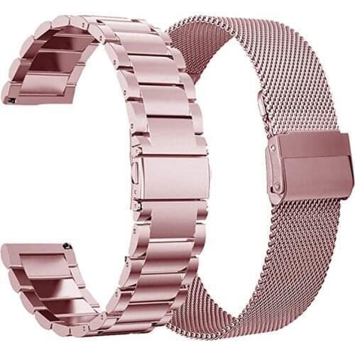 20mm 22mm Width Stainless Steel Band For Samsung Gear Sport S2 S3 Galaxy 42mm 46mm Watch Strap Metal Wristband