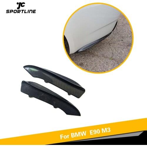 Carbon Fiber Rear Bumper Diffuser Lip Side Splitters For BMW E90 M3 Sedan 2006 - 2011