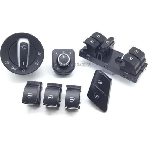 For VW Jetta Golf MK5 6 Tiguan RABBIT Window Headlight Mirror Door Control Switch OE# 5ND941431A 5ND959565B 5ND959857 1K0962125