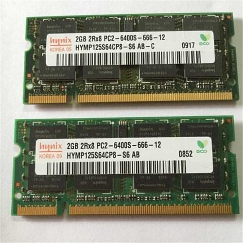 For Laptop Hynix ddr2 2gb 800MHz RAM 2GB 2Rx8 PC2-6400S-666-12 Memory RAMS DDR2 800MHz 2GB 1PCS