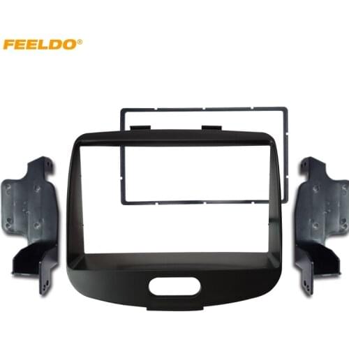 FEELDO Car Stereo Frame Adapter for Hyundai I10 I-10 2008-2013 Audio 2Din Fascia DVD Panel Dash Kit Trim Bezel Cover #HQ2583