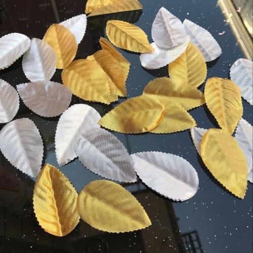 150pcs DIY Handmade Garland Simulation Plant Green Leaves Wedding Table DIY Decoration Gold Christmas Decoration Leaves PAT14