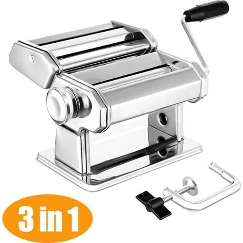 Noodle Maker Machine Manual Pasta Maker Noodle Press Cutter Machine 7 Thickness Settings Fresh Macaroni Lasagna Noodle Roll DIY