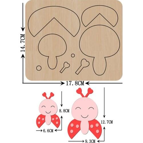 Honey bee Wooden Cutting Die & Wood Knife Blade Punch Dies Mould diy doll pendant Birthday gift Fit Common Cutting Machine