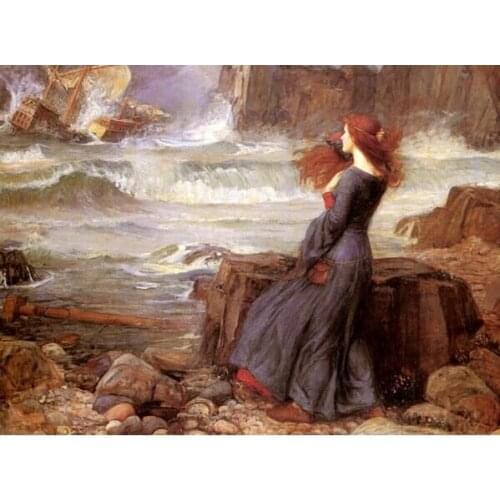 59-44-Needlework Crafts Full Embroidery Cotton threads DIY DMC Counted Cross Stitch Kit Oil painting 14 ct Miranda