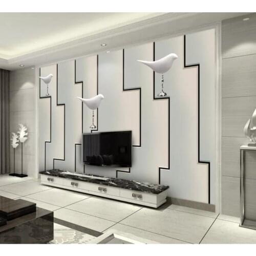 Bacal Custom wallpaper 3d photo murals new modern minimalist Chinese style geometry mural TV background wall paper home decor