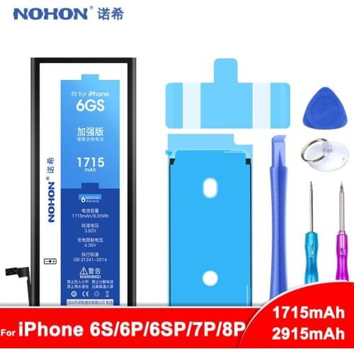 NOHON Battery For iPhone 6S 6 7 8 Plus 6SPlus 6Plus 7Plus 8Plus iPhone6S Replacement Real Capacity Phone Batarya + Free Tools