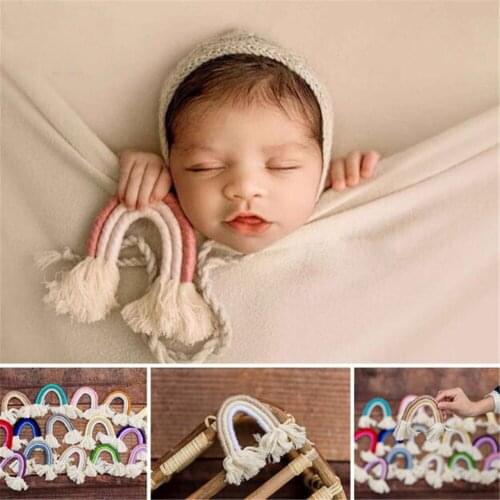 New newborn baby rainbow props baby photography shooting background with accessories in hand decoration multiple colors