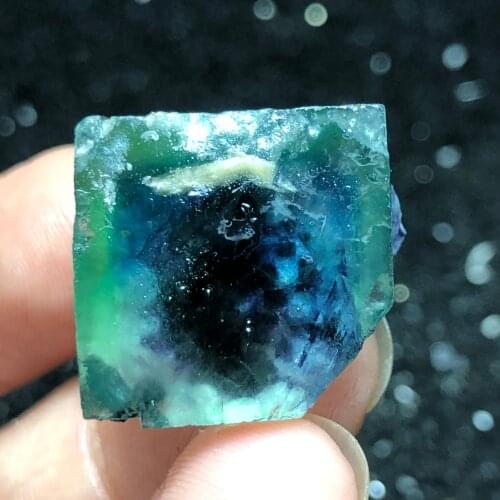 2.8g-9.5gNatural rare green purple heart fluorite mineral specimen home decoration QUARTZ GEM