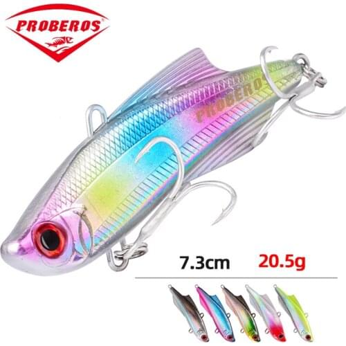 PRO BEROS 20.5g Sinking Fishing Lure Lipless Crankbaits Hard Artificial VIB Vibration Bait All Depth Winter Ice Fishing Tackle