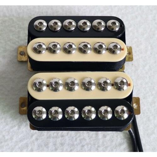 Sell Free shipping A Set Wax potted Hex pole piece Zebra color guitar humbucker pickups with demo