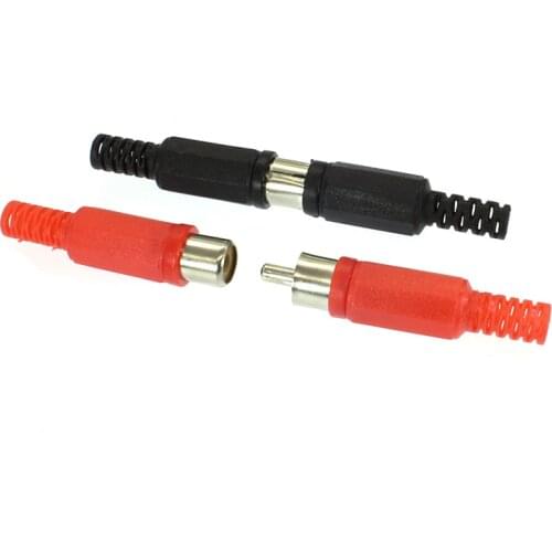 Connector RCA 50V 0.5A video male plug audio connector female welding jack socket power adapter male and female mixed
