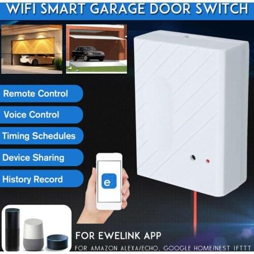 WiFi Smart Switch Car Garage Door Opener Remote Control for EWeLink APP Phone Support Alexa Google Home