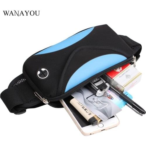 WANAYOU Sport Runnning Waist Bag,Men Women Outdoor Sport Jogging Belt Hip Bag,Gym Fitness Running Belt Bag For Mobile Phone