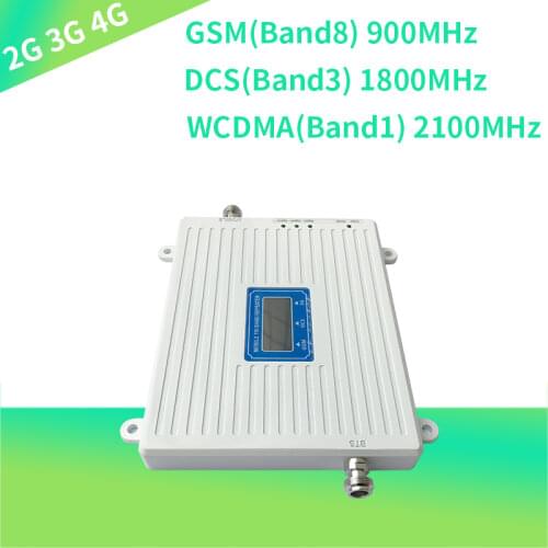 GSM Repeater 2G 3G 4G LTE Cellular Tri Band Mobile Signal Amplifier 4G Amplifier GSM DCS WCDMA 900 1800 2100 No antenna