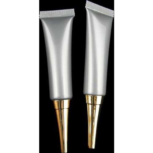 100pcs 15ml empty soft tube, silver cosmetic empty soft plastic tube,make up plastic soft container,eye cream tube