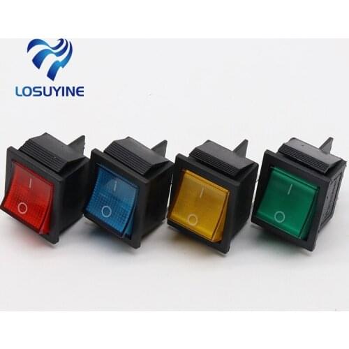 2Pcs/Lot Red 4 Pin Light On/off Boat Button Switch 250V 16A AC AMP 125V/20A