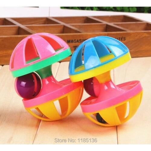 1pcs New Style Pet Cat Toys Bell Ball Cat Playing Scratch Ball Random Color Goods For Cat D109