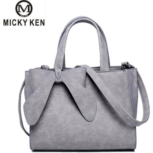2020 New Vintage Womens Handbags Famous Fashion Brand Bow Shoulder Bags Ladies Totes Simple Trapeze Women Messenger Bag