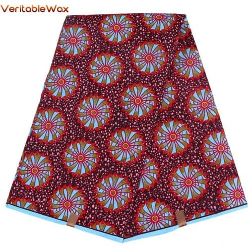 2020 African Prints Fabric New veritableWax Fabric African Printed Fabrics Nigeria Polyester Ankara Fabric 6 Yards FP6007
