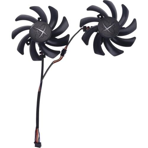 2pcs 85mm RX 480/470 Graphics 4Pin 0.35A VGA Cooler Fan for XFX R9 390/390X 8G RX480 RX470 Video Card Cooling Fan