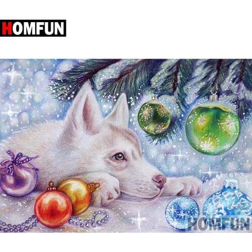 HOMFUN 5D DIY Diamond Painting Full Square/Round Drill "Cartoon dog" Embroidery Cross Stitch gift Home Decor Gift A09233