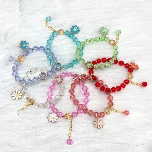 Bohemian Handmade Flower Shape Long Tassel Glass Bracelet Seld Dangle Sets Women Multi Color Bracelets Jewelry Christmas Gift