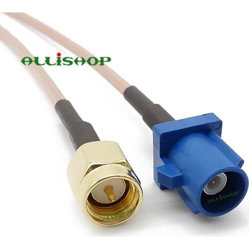 Fakra C Plug to SMA Male Plug RF GPS Antenna Extension Fakra RG316 Cable for VW for Seat for Benz for Ford 7/10/15/20/30/50CM