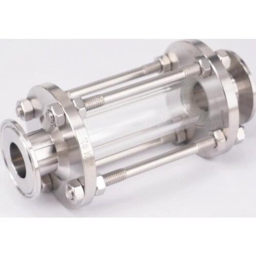 25mm 1" 304 Stainless Steel Sanitary Fitting 1.5" Tri Clamp type Flow Sight Glass Diopter For Homebrew Diary Product