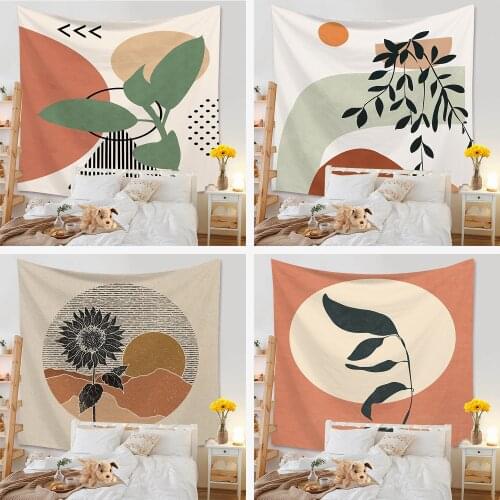 Morandi Tapestry Blanket Wall Hanging Boho Art Bedroom Home Decoration Background Beach Cloth Yoga Mat Carpet 95x73cm