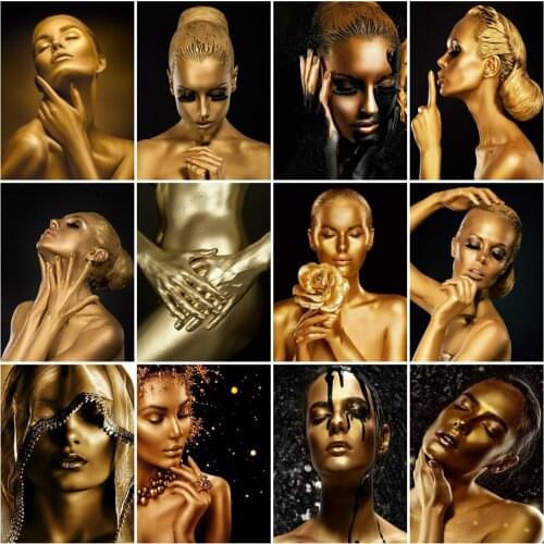 HUACAN Oil Painting By Numbers Women Hand Painted On Canvas Acrylic Unique Gift Picture By Numbers Figure For Living Room