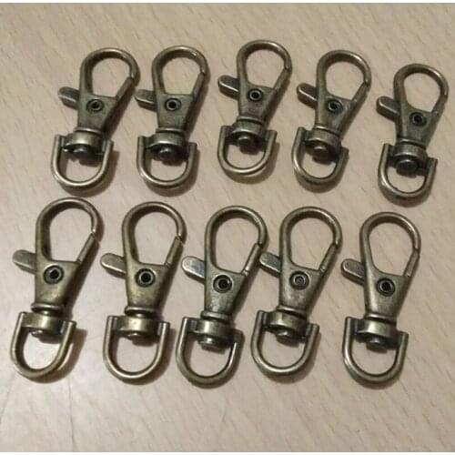 10PCS Metal Swivel Spring Keyring Dog Chain Clasp Buckle Snap Clip EDC Outdoor Camping Tool J213