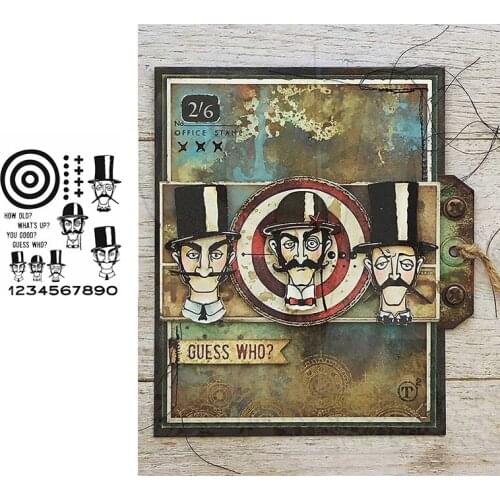 Cartoon Character Bullseye Digital Cutting Dies Stamps Scrapbook Diary Secoration Embossing Stencil Template Diy Card Handmade