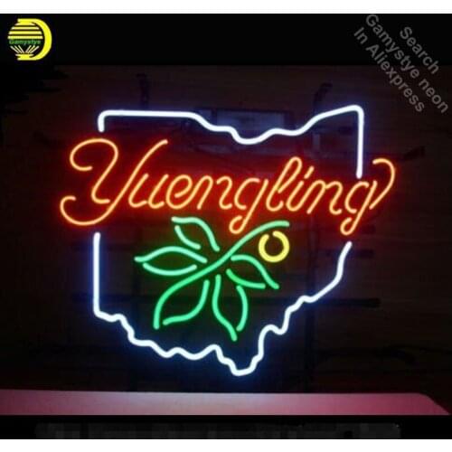 YUENGLING BUCKEYE Neon Sign neon bulb Sign light glass Tube Handcraft light Decorative Bright Color Advertisement