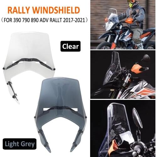 NEW For 390 790 890 ADV Adventure Rally Motorcycle Double Bubble Acrylic Rally Windshield Windscreen Wind Deflector Visor Viser