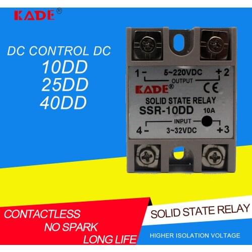 SSR -10DD/25DD/ 40DD DC control DC SSR white shell Single phase Solid state relay without plastic cover