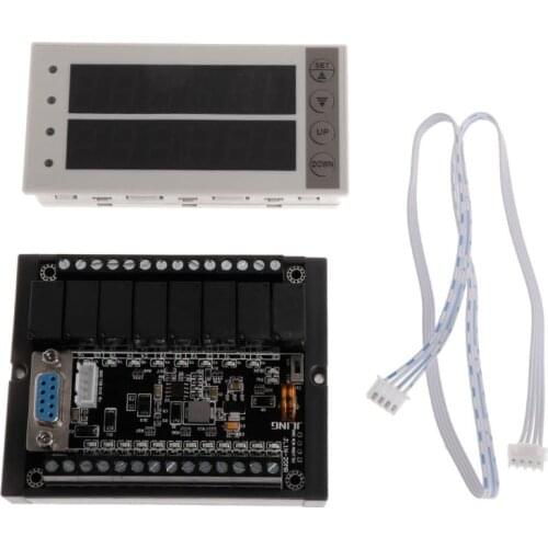 PLC FX1N-20MR & Rail Type Housing & PLC Display Relay Module Delay Module 10-28V