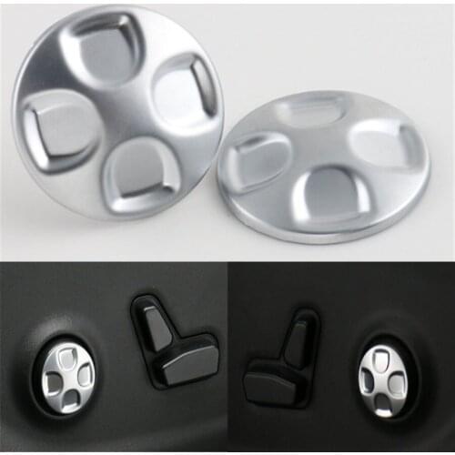 Fit For Jeep Cherokee 2014 2015 2016 2Pcs/set ABS Interior Car Seats Waist Adjust Button Switch Trim Cover Kits Styling